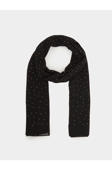 Black Embellished Scarf