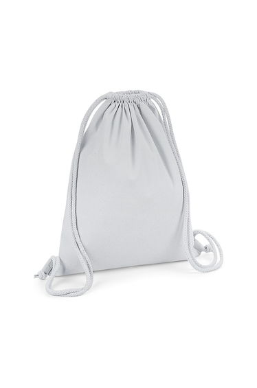 Westford Mill Organic Premium Cotton Gym Sack - Light Grey