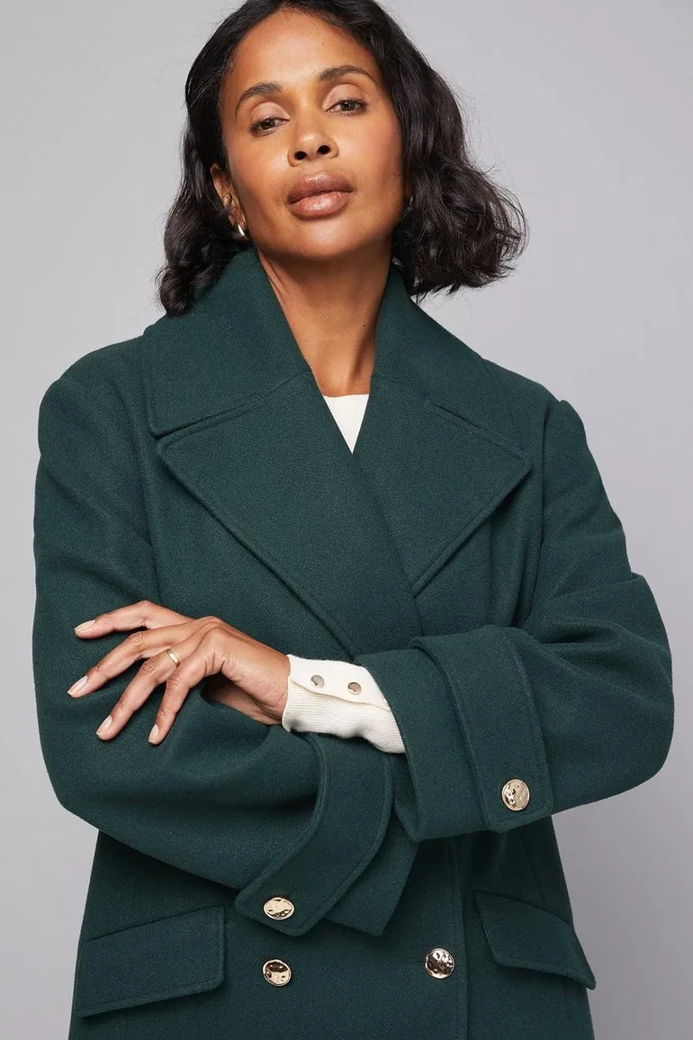 Mid Length Double Breasted Coat - 2