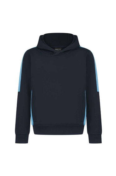 Finden & Hales Childrens/Kids Team Contrast Hoodie - Navy/Sky Blue