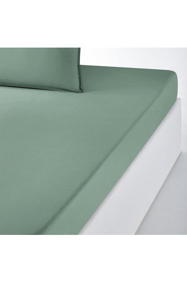 SCENARIO Plain Washed Cotton Fitted Sheet