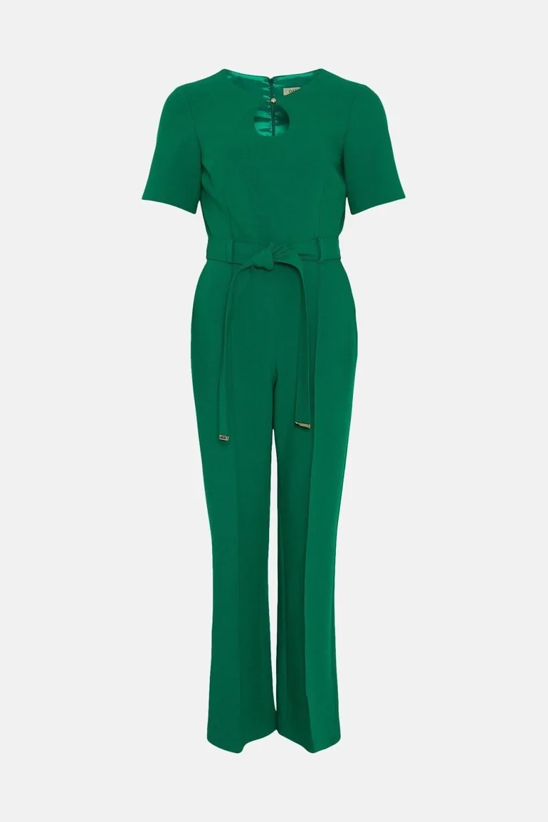 Premium Tailored Stretch Belted Jumpsuit - 3