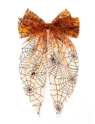 Spiderweb Mesh Bow Hair Barrette