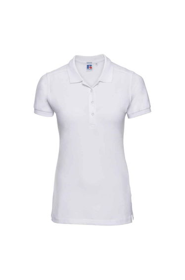 Russell Womens/Ladies Pique Stretch Polo Shirt - White
