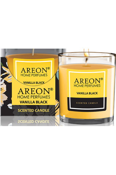 Areon Scented Candle Vanilla Black - 3×185 g