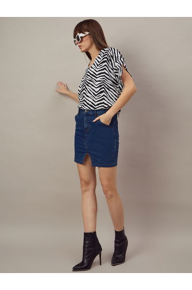 Animal Print Relaxed Fit Top