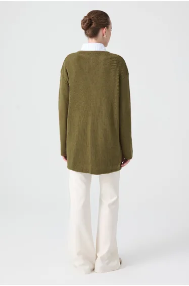 كارديغان طويل بأزرار