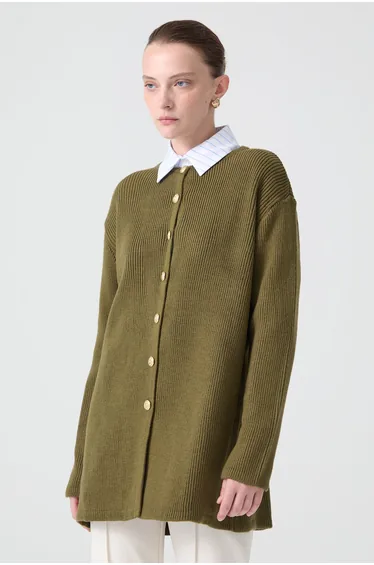 كارديغان طويل بأزرار