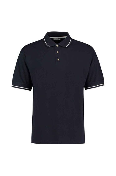 Kustom Kit Mens Polo Shirt - Navy/White