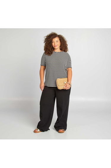 Striped stretch T-shirt