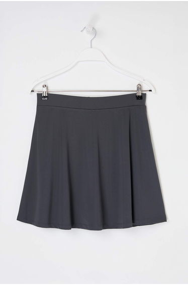 Anthracite 2 Layer Knitted Sports Shorts Skirt