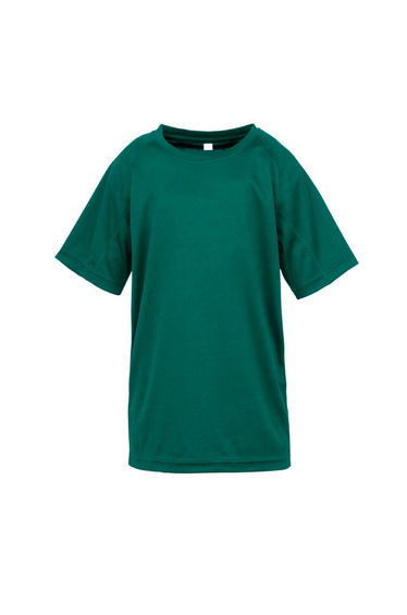 Spiro Impact Childrens/Kids Junior Performance Aircool T-Shirt - Bottle Green