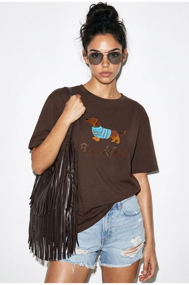 LUCCI Oversized Printed Cotton Jersey T-Shirt