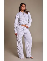 Shape Grey Ruched Straight Leg Joggers - 1