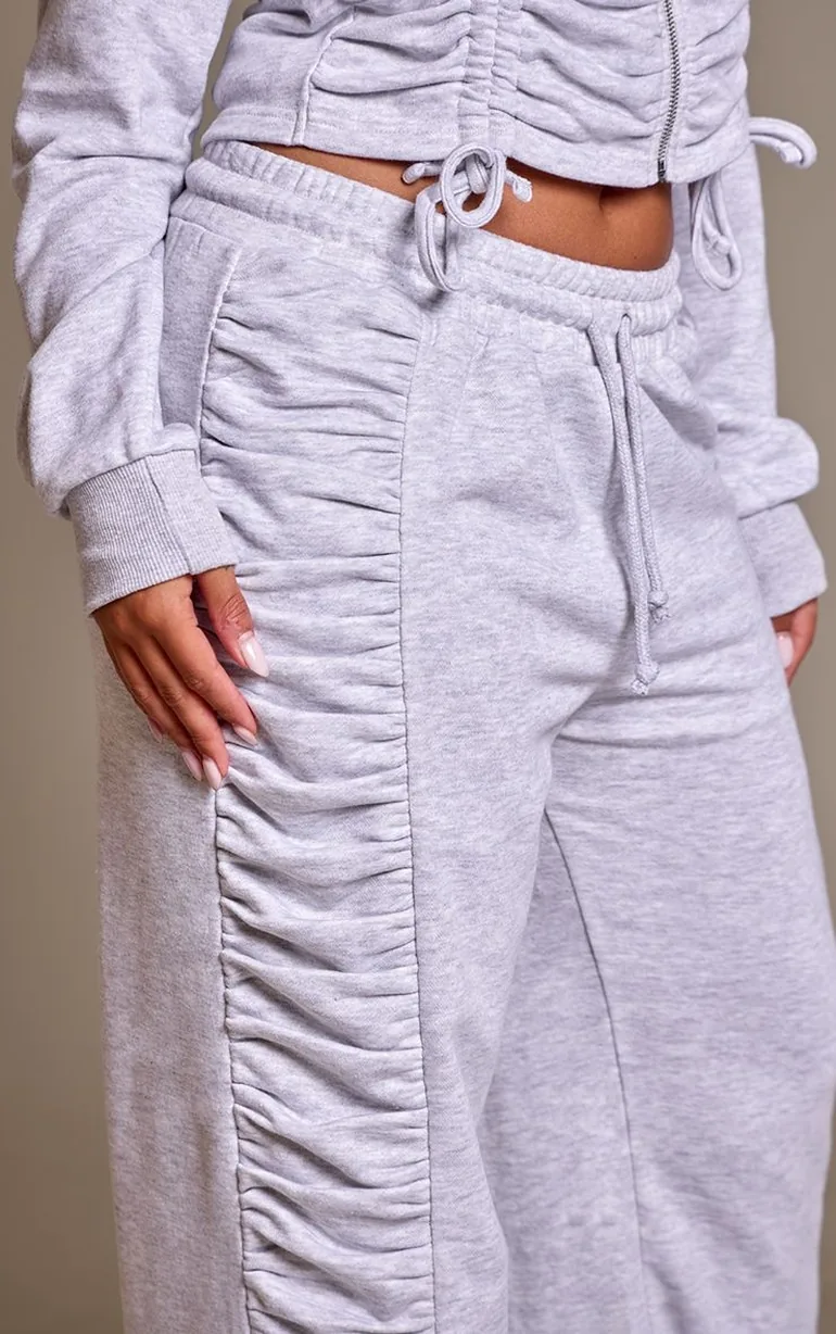 Shape Grey Ruched Straight Leg Joggers - 3