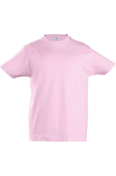 SOLS Kids Unisex Imperial Heavy Cotton Short Sleeve T-Shirt - Medium Pink