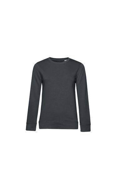 B&C Womens/Ladies Organic Sweatshirt - Asphalt