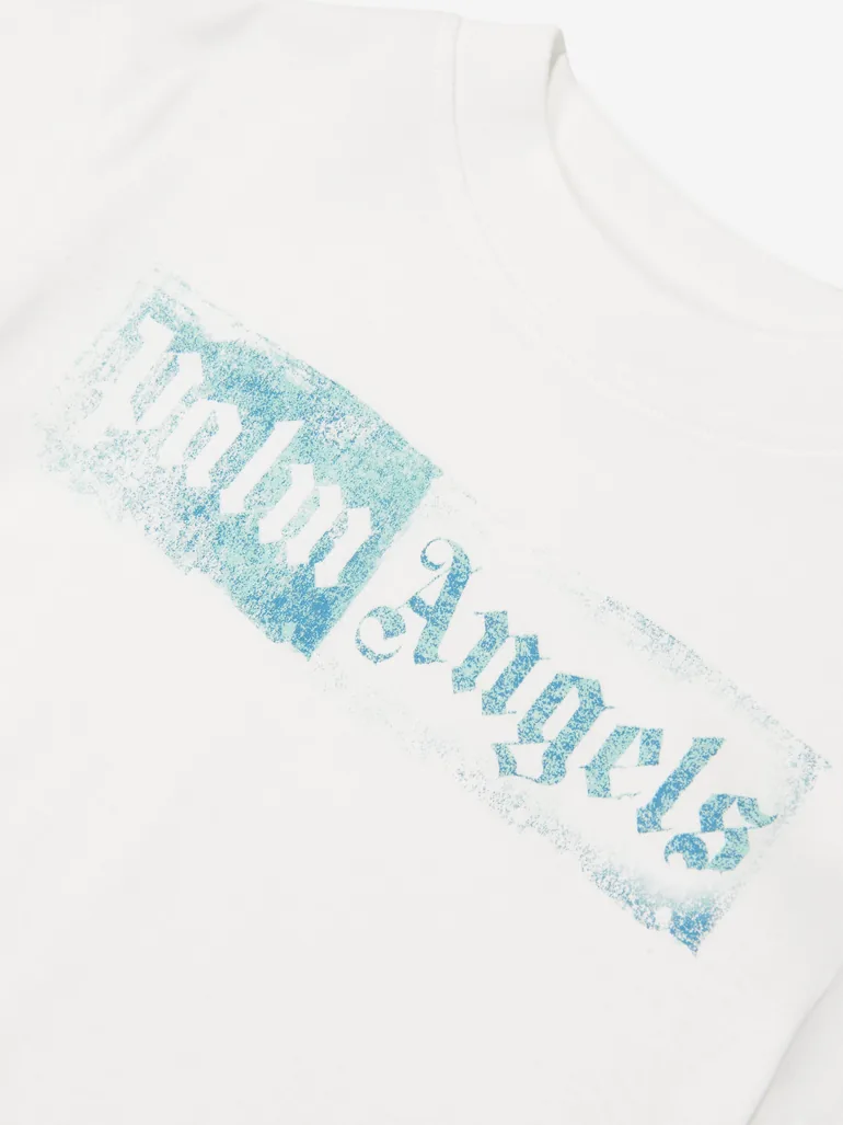 Palm Angels Kids Palm Boxe Jersey T-Shirt in Ivory - 2