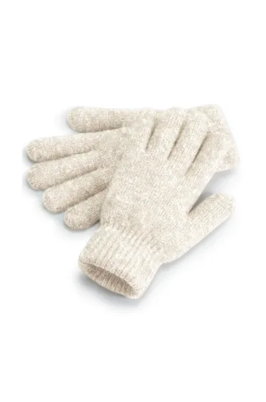 Beechfield Womens/Ladies Ribbed Cuff Gloves - Almond