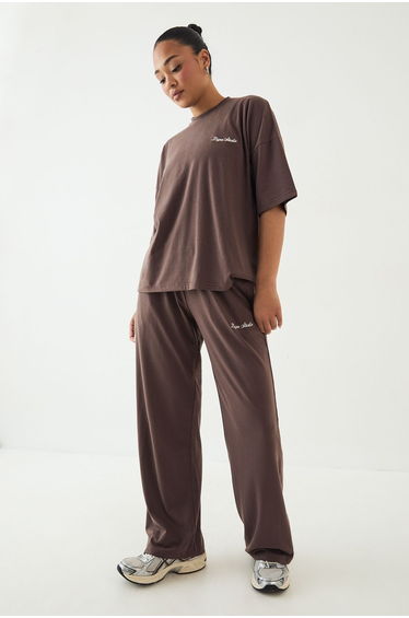 DSGN Studio Lounge Short Sleeve Oversized Supersoft T-Shirt - mocha
