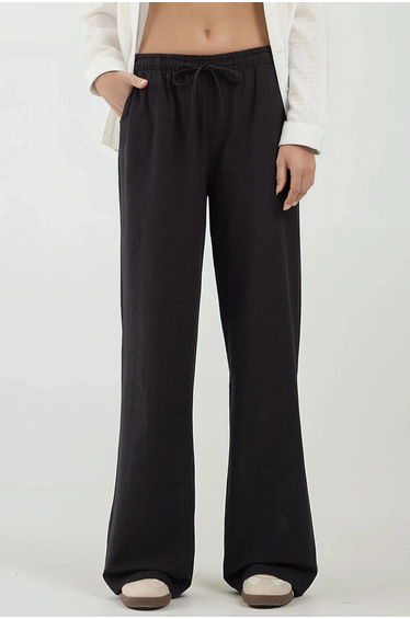 Wide Leg Elastic Waist Pants