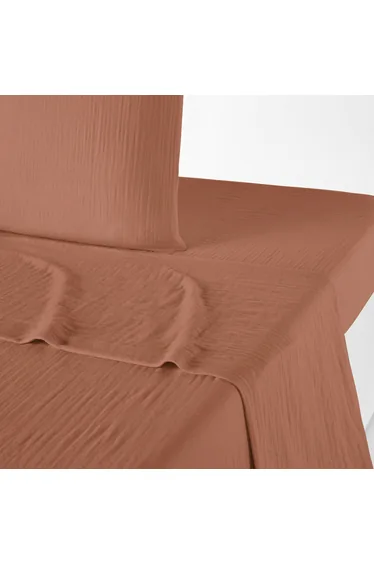 شرشف سرير قطن موسلين سادة