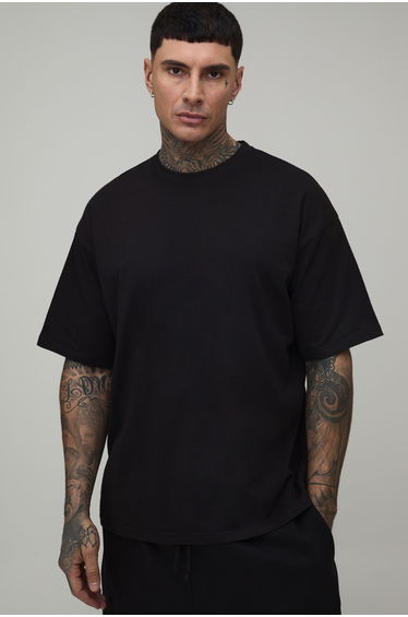 Tall Oversized Basic T-Shirt - black