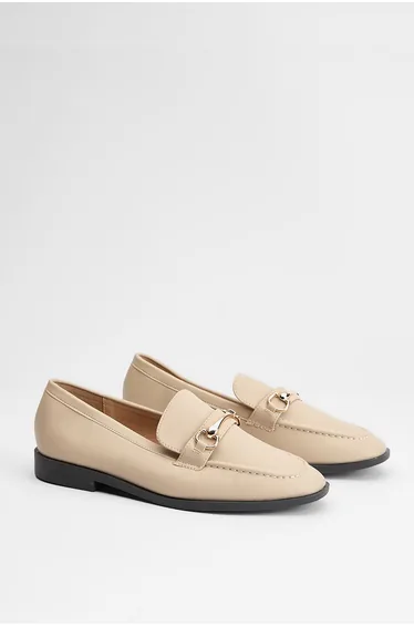 Jessie Faux Leather Metal Snaffle Loafers
