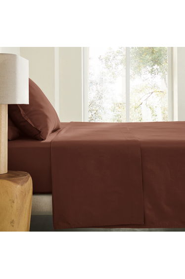 Saria Washed Cotton Sateen Flat Sheet
