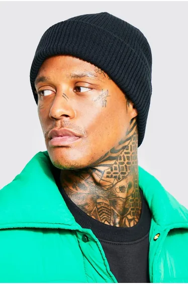 Ribbed Classic Beanie - black