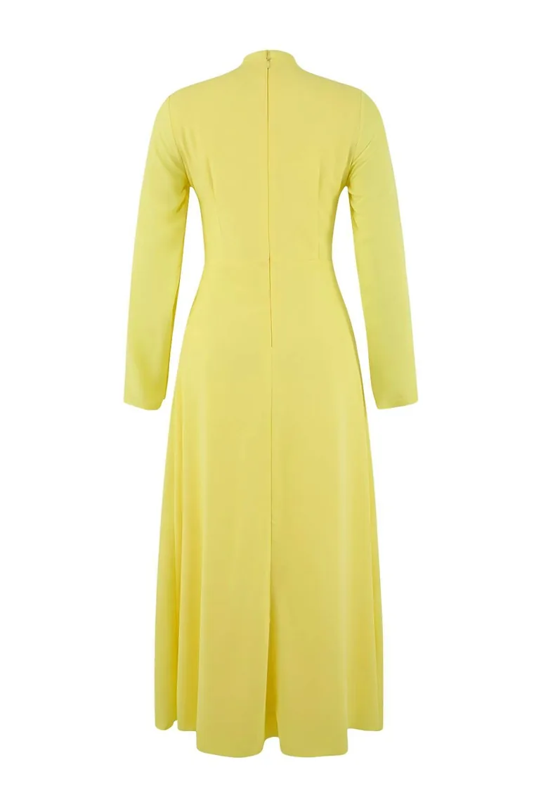 plain yellow skater dress Lovely Yellow Dress - Skater Dress - Fit-and-Flare Dress - $44.00