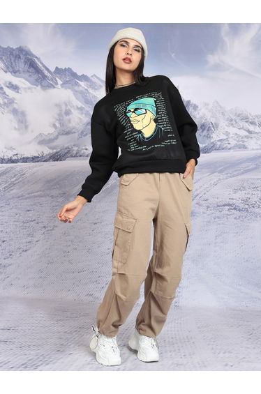Graphic Print Oversized Sweatshirt