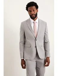 Skinny Fit Light Grey Essential Suit Jacket