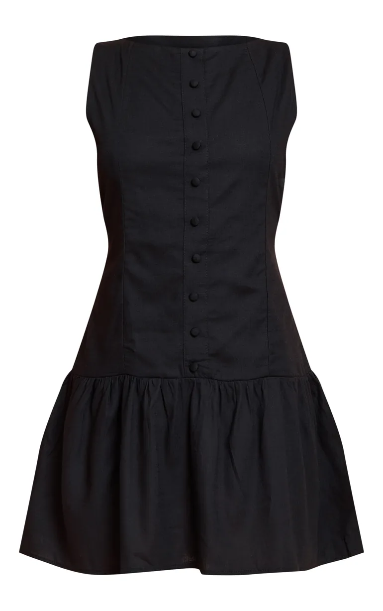 drop waist shift dress petite ASOS DESIGN tailored drop waist belted shift dress