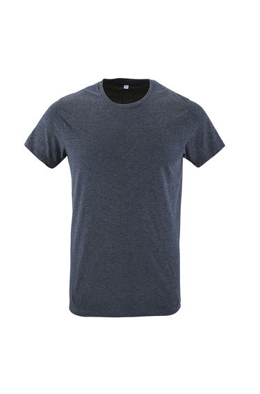 SOLS Mens Regent Slim Fit Short Sleeve T-Shirt - Heather Denim