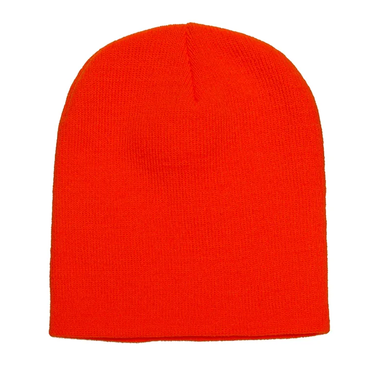 Yupoong Flexfit Unisex Heavyweight Standard Beanie Winter Hat - Blaze Orange