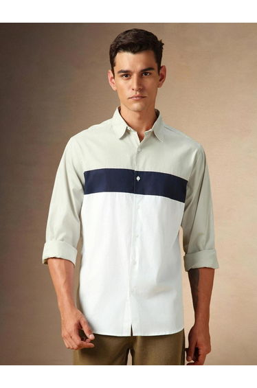 Striped Multicolor Button Down Collar Casual Shirt