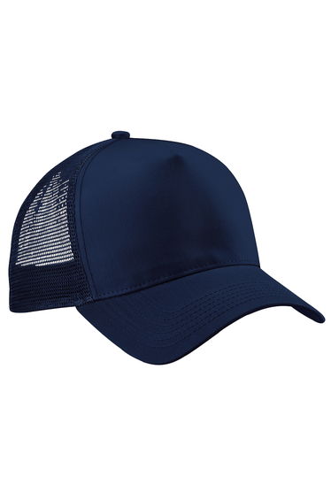 Beechfield Mens Half Mesh Trucker Cap / Headwear (Pack of 2) - French Navy/French Navy