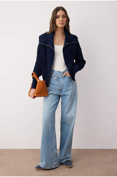 Cardigan - Navy blue - Oversize
