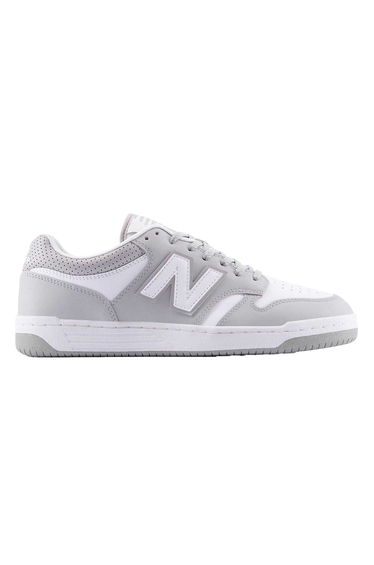 New Balance Mens BB480IGB Leather Trainers - Grey/White