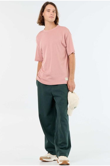 Lightweight Fleece Wide-Leg Joggers GREEN