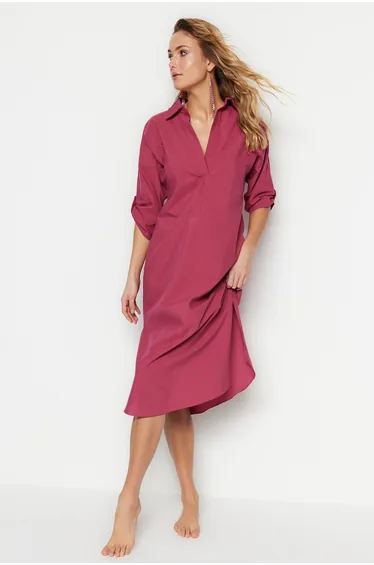 Purple Column Midaxi Dress