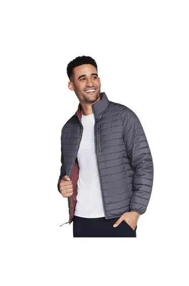 Skechers Mens Go Shield Altitude Reversible Jacket - Black/Charcoal