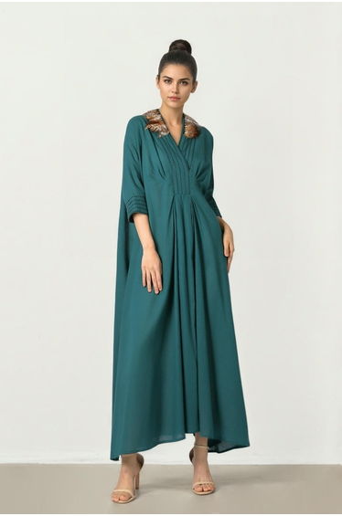 Feather Accent Kaftan