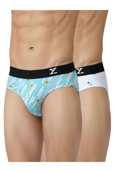 Pack of 2 - Men Surf Cotton Printed Briefs