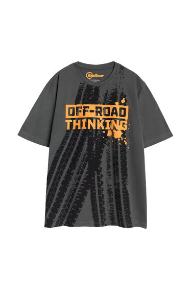 Top Gear Off Road Thinking Short-Sleeved T-Shirt - Grey