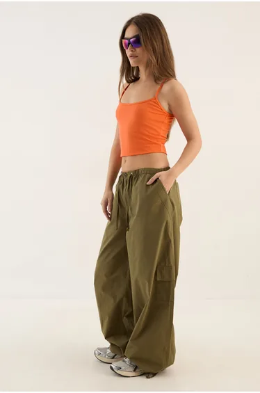 DSGN Studio Washed Twill Cargo Trousers - olive