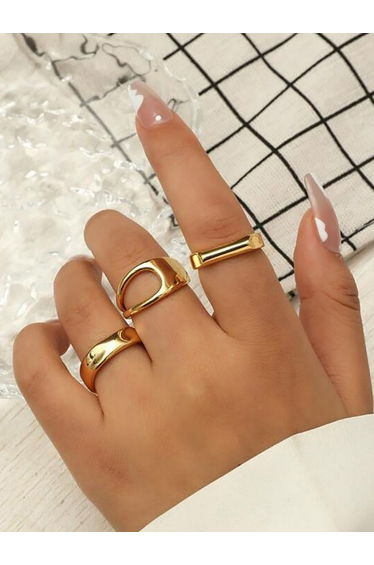 Pack of 3 - Assorted Golden Rings