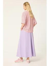 ELASTIC WAIST LONG SKIRT WITH POCKETS - 2