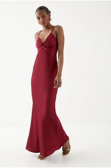 Drape Shoulder Detail Bridesmaid Dress